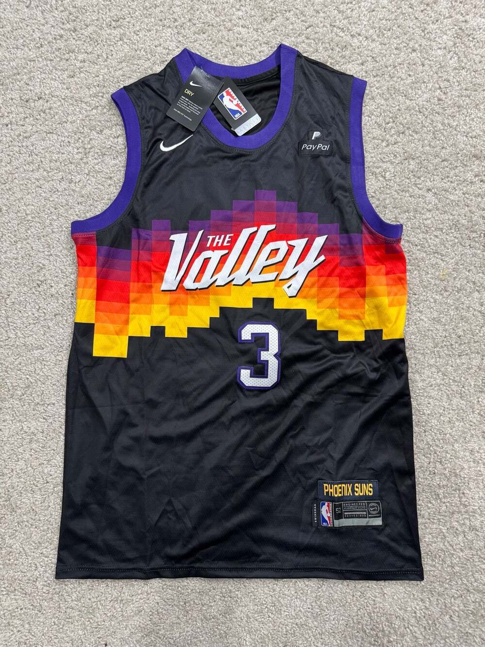 Nike Phoenix Suns Chris Paul #3 The Valley City Edition Swingman Jersey Size 52